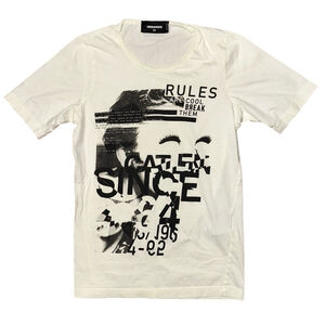 Dsquared2 Womens Renny Fit Shirt “Rules Are Cool Break Them” XS Yellow Y2K Italy